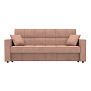 Луи / Диван - кровать 3-х местный (2 думки) велюр аватар розовый 305