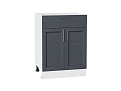 Шкаф нижний с 2-мя дверцами и ящиком Сканди (816х600х480) Белый/graphite softwood