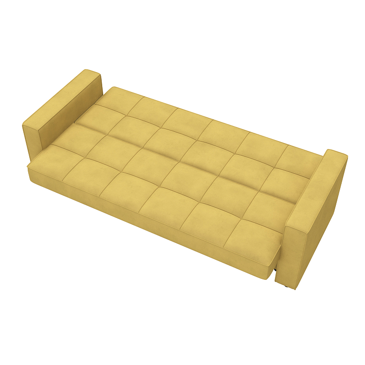 Луи / Диван - кровать 3-х местный (2 думки) велюр аватар горчичный