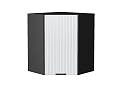 Шкаф верхний угловой Евро Лайн (716х600х600) graphite/Белый