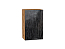 Шкаф верхний с 1-ой дверцей Валерия-М (716х450х318) Дуб Вотан/Черный металлик дождь