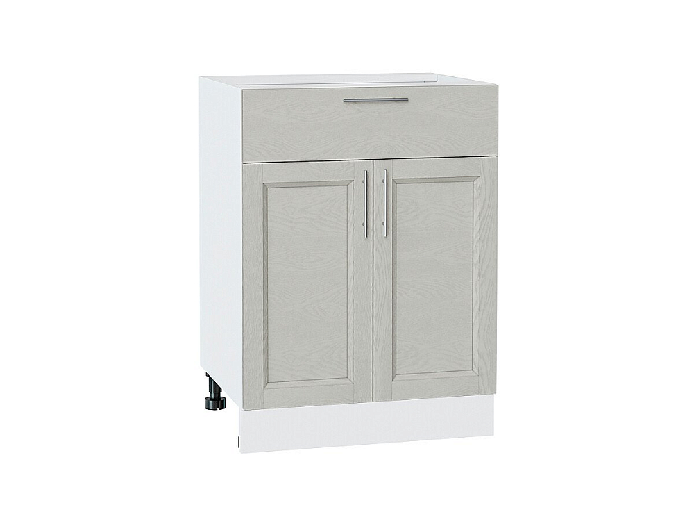 Шкаф нижний с 2-мя дверцами и ящиком Сканди (816х600х480) Белый/cappuccino softwood