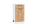 Шкаф нижний с 1-ой дверцей и ящиком Флэт (816х400х478) Белый/wotan oak 2s