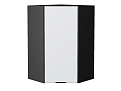 Шкаф верхний угловой Евро (920х600х600) graphite/Белый