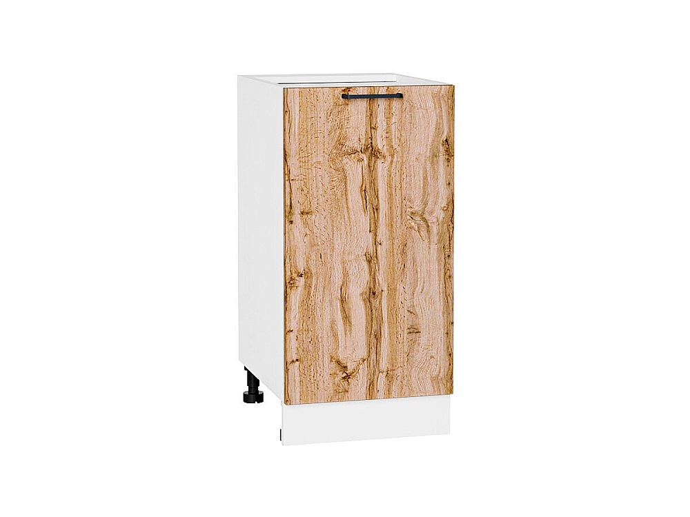 Шкаф нижний с 1-ой дверцей Флэт (816х400х478) Белый/wotan oak 2s