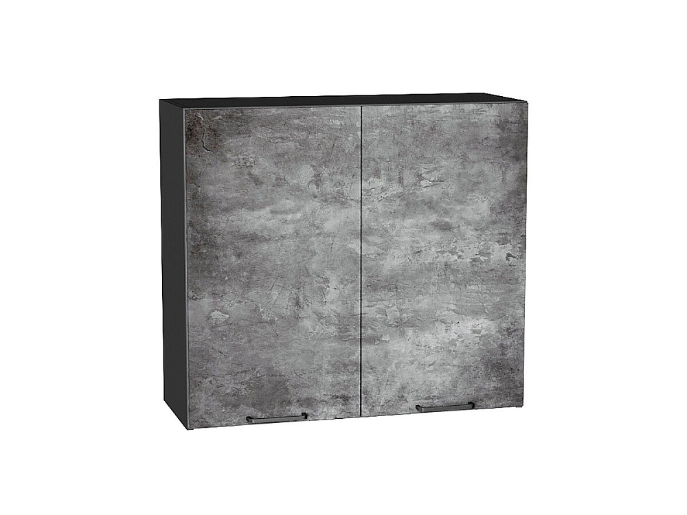 Шкаф верхний с 2-мя дверцами Флэт (716х800х318) graphite/temple stone 2s