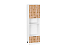 Шкаф пенал с 1-ой дверцей и ящиком под технику Флэт (2132х600х574) Белый/Wotan Oak 2S