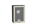 Шкаф верхний с 1-ой остекленной дверцей Ницца (716х500х318) graphite/Агат