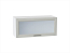 Шкаф верхний горизонтальный остекленный Сканди (358х800х320) Белый/Cappuccino Softwood