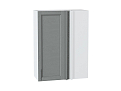 Шкаф верхний прямой угловой Сканди (920х700х345) Белый/grey softwood