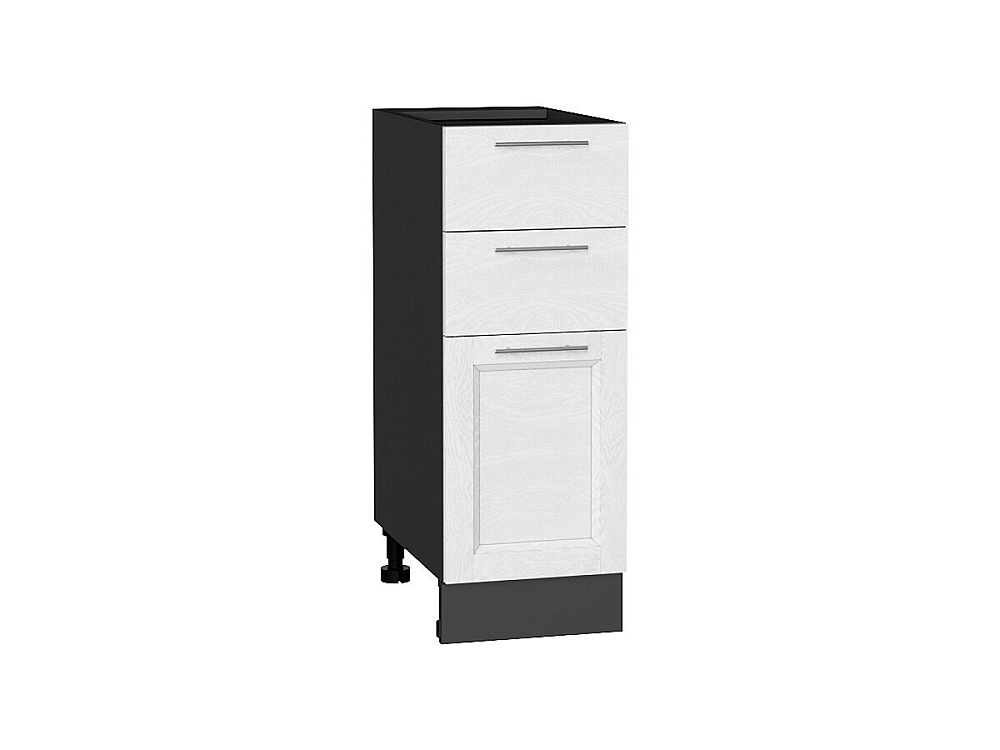 Шкаф нижний с 3-мя ящиками Сканди (816х300х480) graphite/white softwood