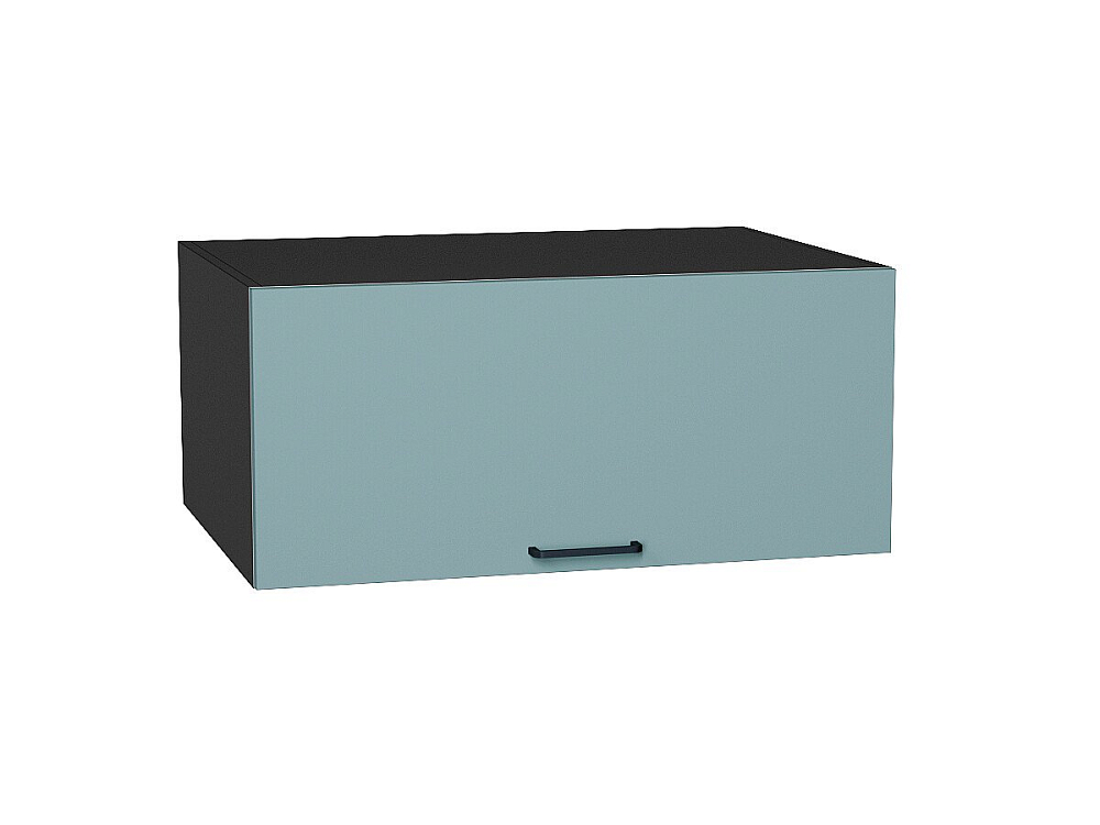 Шкаф верхний горизонтальный глубокий Флэт (358х800х574) graphite/grey-green in 2s