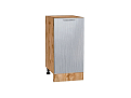 Шкаф нижний с 1-ой дверцей Валерия-М (816х400х478) Дуб Вотан/Серый металлик дождь светлый
