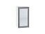 Шкаф верхний с 1-ой остекленной дверцей Сканди (716х400х320) Белый/Grey Softwood
