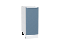 Шкаф нижний с 1-ой дверцей Фьюжн (816х350х480) Белый/silky blue