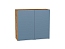 Шкаф верхний с 2-мя дверцами Фьюжн (716х800х320) Дуб Вотан/Silky Blue
