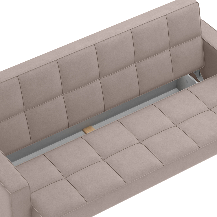 Луи / Диван - кровать 3-х местный (2 думки) велюр parma 10 капучино