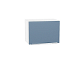 Шкаф верхний горизонтальный Фьюжн (358х500х320) Белый/silky blue