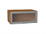 Шкаф верхний горизонтальный остекленный глубокий Сканди (358х800х576) Дуб Вотан/Grey Softwood