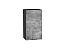 Шкаф верхний с 1-ой дверцей Флэт (716х400х318) Graphite/Temple Stone 2S