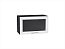 Шкаф верхний горизонтальный остекленный Сканди (358х600х320) Graphite/White Softwood
