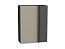 Шкаф верхний прямой угловой Фьюжн (920х700х345) Graphite/Silky Grey