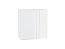 Шкаф верхний прямой угловой Фьюжн (716х700х345) Белый/Silky White