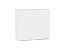 Шкаф верхний с 2-мя дверцами Фьюжн (716х800х320) Белый/Silky White
