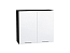 Шкаф верхний с 2-мя дверцами Валерия-М (716х800х318) Graphite/Белый металлик