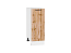 Шкаф нижний с 1-ой дверцей Флэт (816х300х478) Белый/Wotan Oak 2S