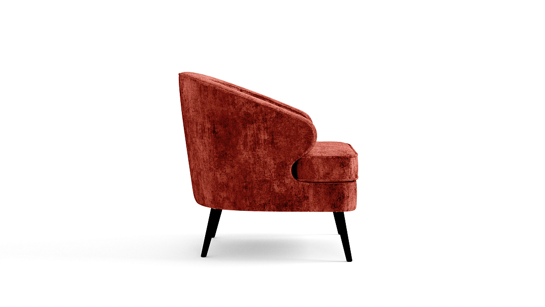 Марсель / Кресло для отдыха микровелюр фреска бордо