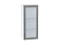 Шкаф верхний с 1-ой остекленной дверцей Сканди (920х400х320) Белый/Grey Softwood