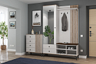 Модульная прихожая Либерти белый/дуб каньон/профиль masa decor белый