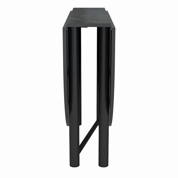 Стол 42.41 Октава раскладной мрамор черный/металл черный