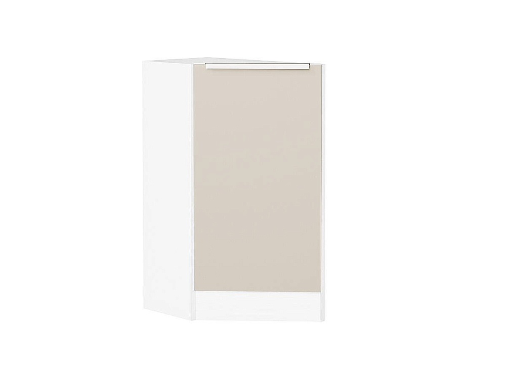 Шкаф нижний торцевой Фьюжн (816х296х554) Белый/cream silk