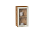 Шкаф верхний с 1-ой остекленной дверцей Ницца (716х400х318) Дуб Вотан/Агат