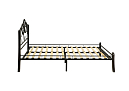 Кровать двойная 42.50 Антея (ш.1600) металл черный