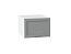 Шкаф верхний горизонтальный глубокий Сканди (358х500х576) Белый/Grey Softwood