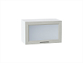 Шкаф верхний горизонтальный остекленный Сканди (358х600х320) Белый/cappuccino softwood