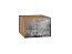 Шкаф верхний горизонтальный глубокий Флэт (358х500х574) Дуб Вотан/Temple Stone 2S