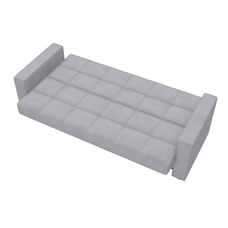 Луи / Диван - кровать 3-х местный (2 думки) велюр аватар сильвер