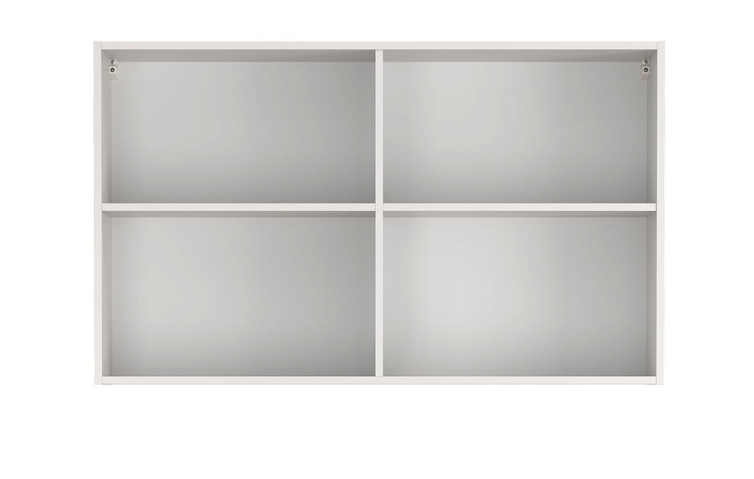 Шкаф навесной Мадрид (1200) белый/ДВПО белый/ПВХ белый