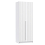 Шкаф для одежды 67.17 Брандо (2-х дв.) (h2150) МДФ New белый/ДВПО белый/фасад МДФ ПВХ белый/ручка l1000 металл черный