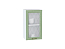 Шкаф верхний с 1-ой остекленной дверцей Ницца (716х400х318) Белый/Дуб оливковый