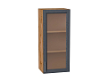 Шкаф верхний с 1-ой остекленной дверцей Сканди (920х400х320) Дуб Вотан/graphite softwood