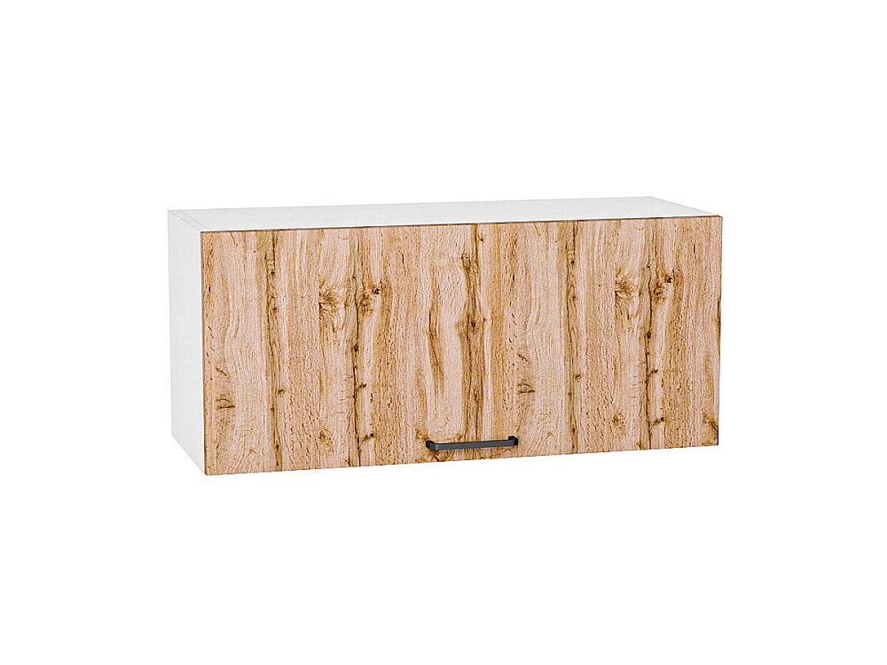 Шкаф верхний горизонтальный Флэт (358х800х318) Белый/wotan oak 2s