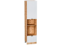 Шкаф пенал с 1-ой дверцей и ящиком под технику Евро Лайн (2336х600х574) дуб вотан/белый