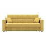 Луи / Диван - кровать 3-х местный (2 думки) велюр аватар горчичный