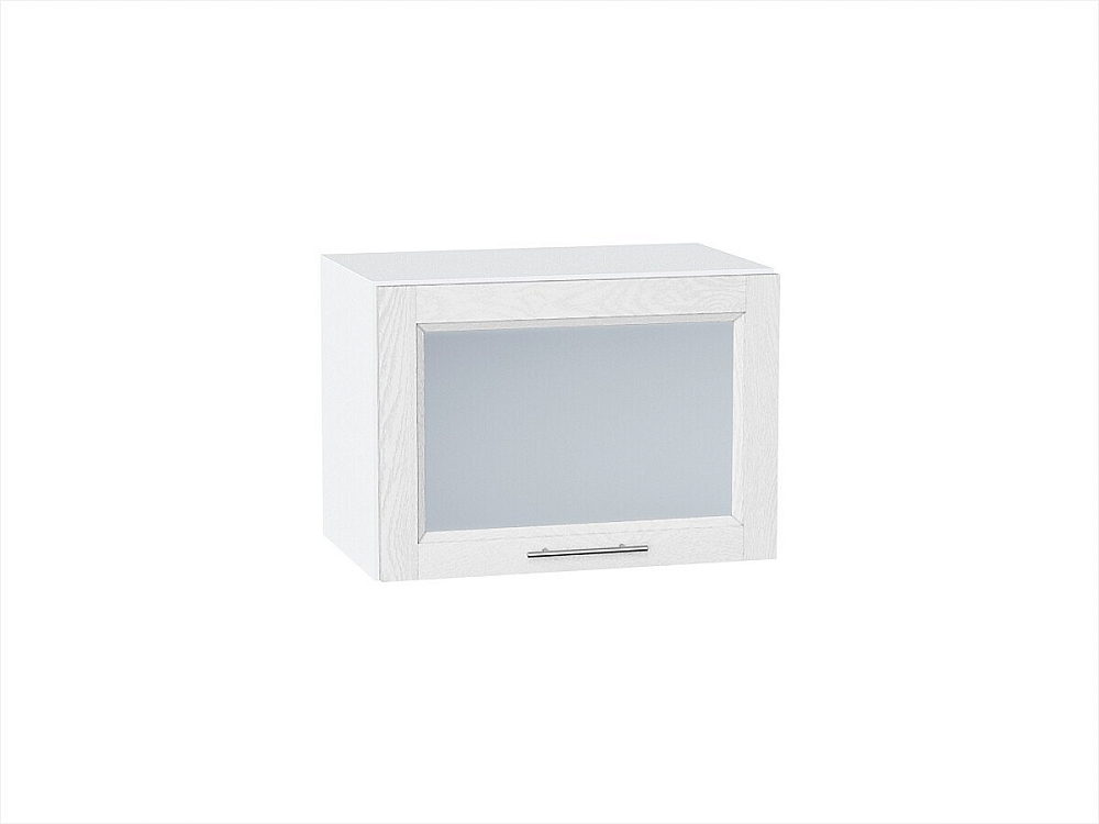 Шкаф верхний горизонтальный остекленный Сканди (358х500х320) Белый/white softwood