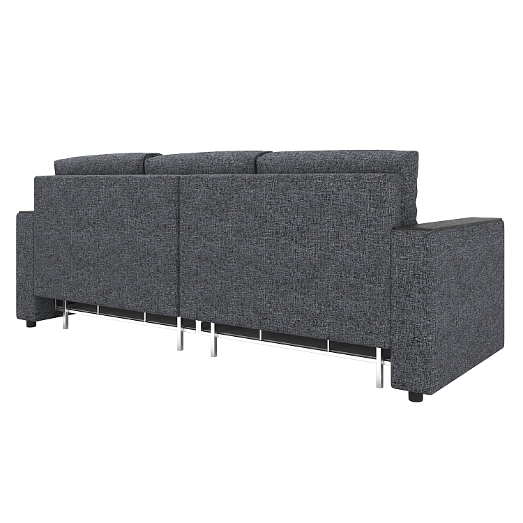 Гермес / Диван - кровать 3-х мест рогожка серая